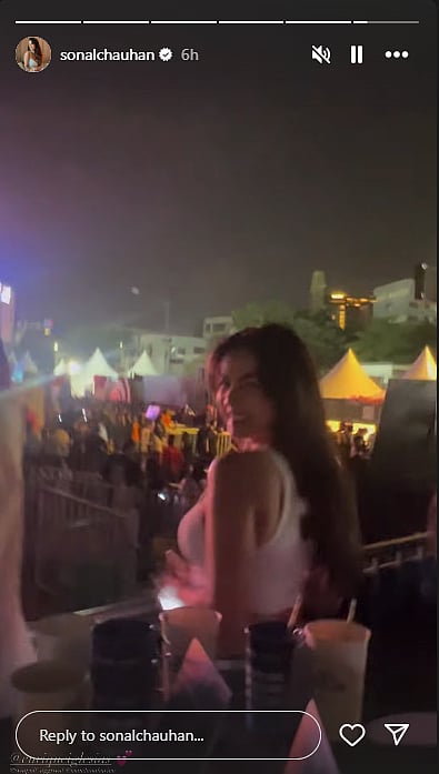Sonal Chauhan At Enrique Iglesias concert