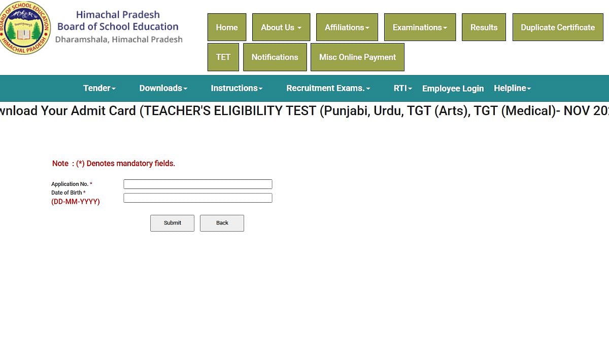 HP TET Admit Card 2025 Out; Here's How To Download 