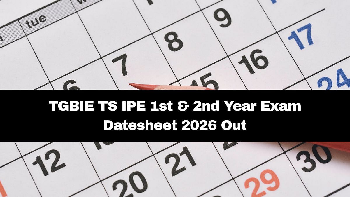 TGBIE TS IPE 1st & 2nd Year Exam Datesheet 2026 Out; Check Full Timetable Here