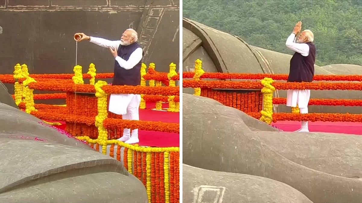 PM Modi Pays Tribute To Sardar Patel At Statue Of Unity In Gujarat; Leads 150th Birth Anniversary Celebrations Of India's Iron Man | Watch
