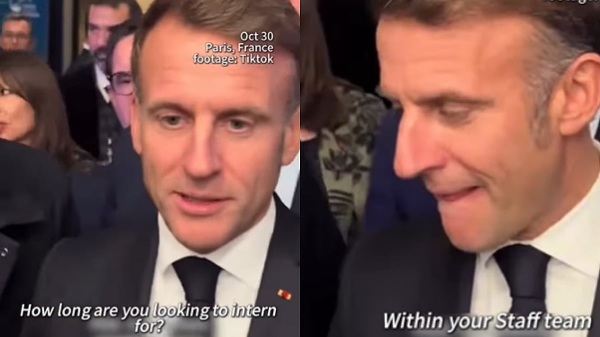 'Looking For An Internship': Young Student Seeks Help From French President Macron At Paris Peace Forum 2025 | WATCH