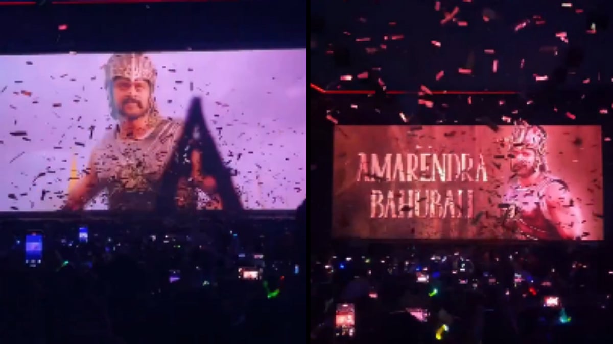 Baahubali The Epic: Prabhas Fans Go Berserk During Screening, VIDEOS Show Them Erupting In Cheers & Whistles Inside Theatre