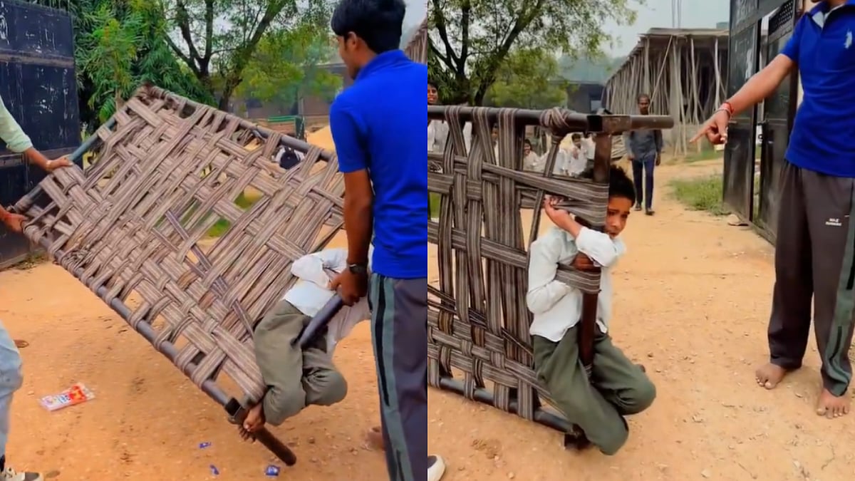 VIDEO: Stubborn Kid Refuses To Go To School, Family Carries Him With Cot; Internet Can’t Stop Laughing