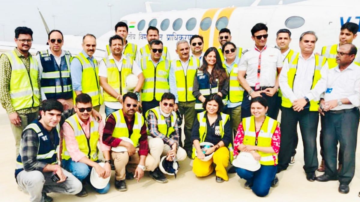 Uttar Pradesh News: Calibration Flight Lands At Noida International Airport, Marking Key Step Toward Operational Launch; VIDEO