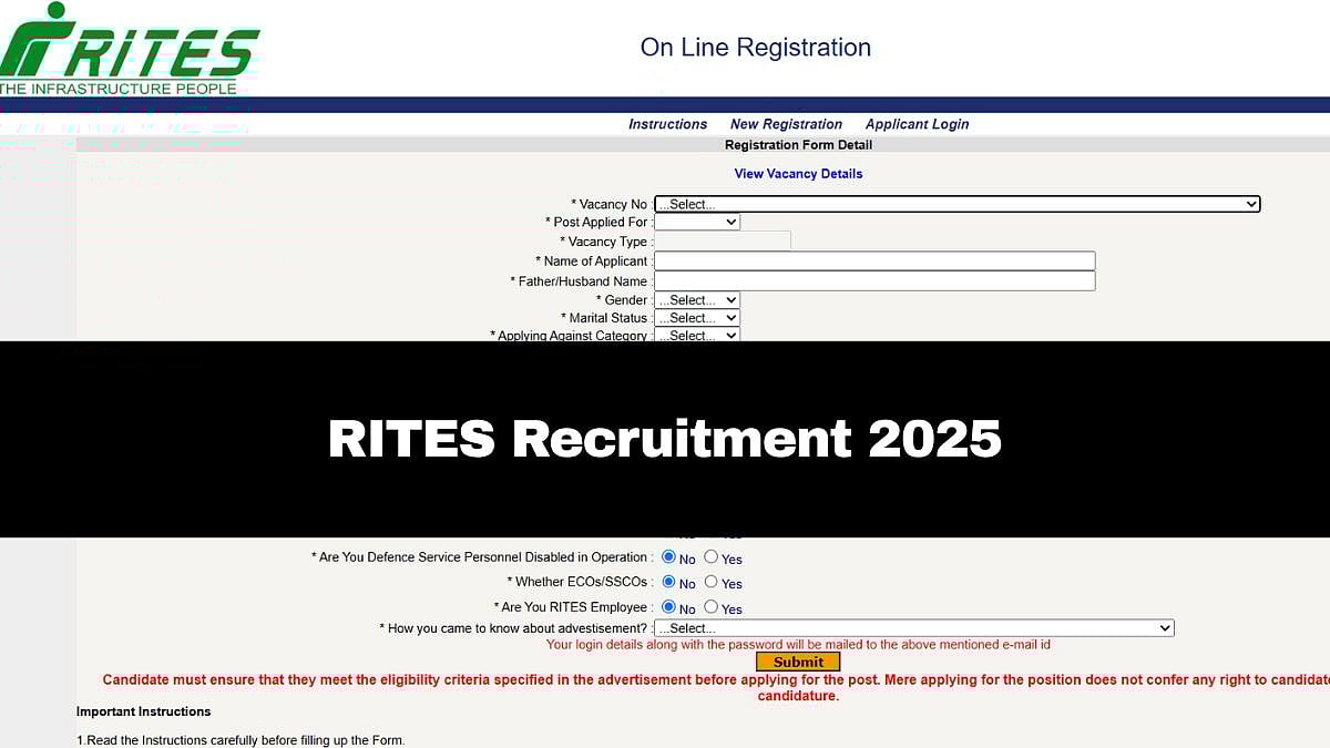 RITES Recruitment 2025: Application Process For 600 Positions Ends Soon; Check Pay Scale & Other Details Here