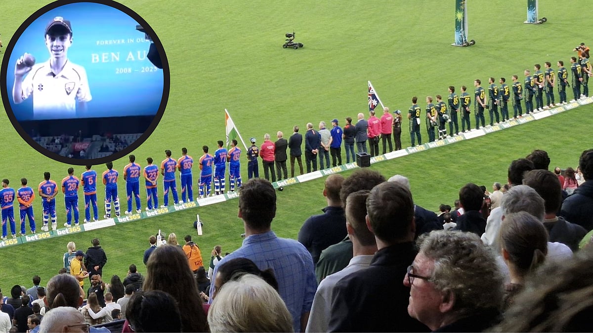IND vs AUS 2nd T20I: India, Australia Players Wear Black Armband & Observe One Minute Silence At MCG In Memory Of Ben Austin; Video