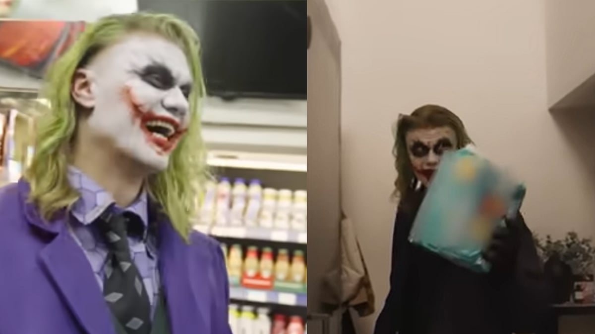 Watch: Manchester City Forward Erling Haaland Takes To The Streets Dressed As Joker, Buys Diaper For His Kid