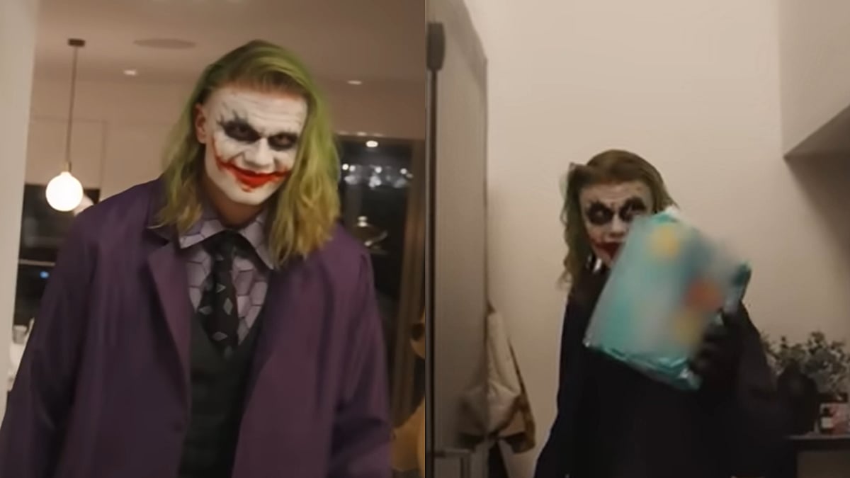 Watch: Manchester City Forward Erling Haaland Takes To Streets In Manchester Dressed As Joker, Buys Diaper For His Kid 