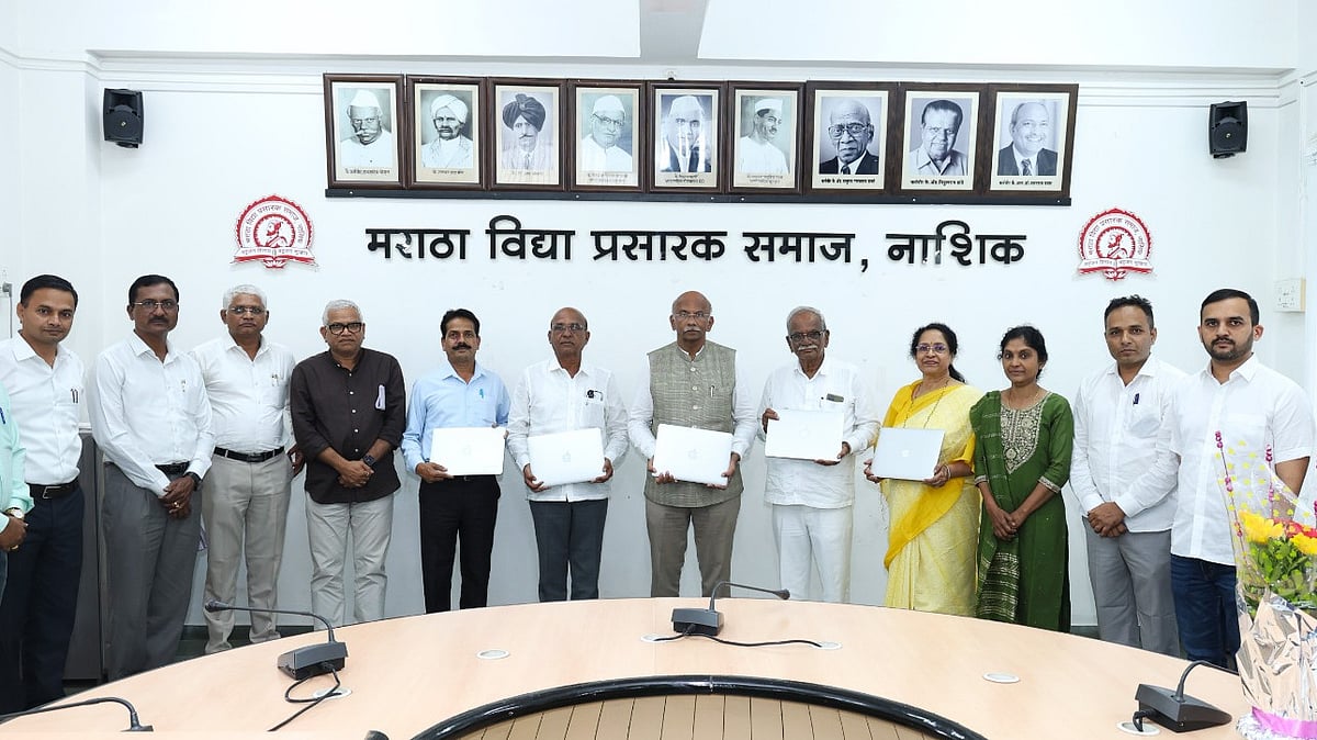 SVKT College In Nashik Receives 60 MacBooks From SEEPZ Cluster To Boost Digital Education