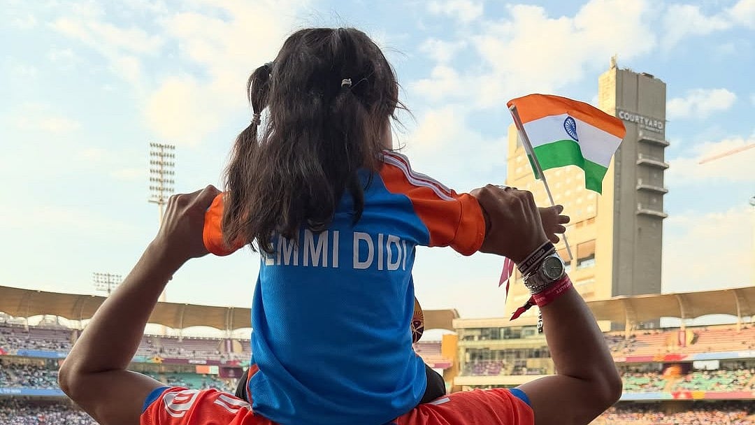 Jemmi Didi's Youngest Fan 'Arzoie’ Cheers Her On At ICC Women's World Cup Match 