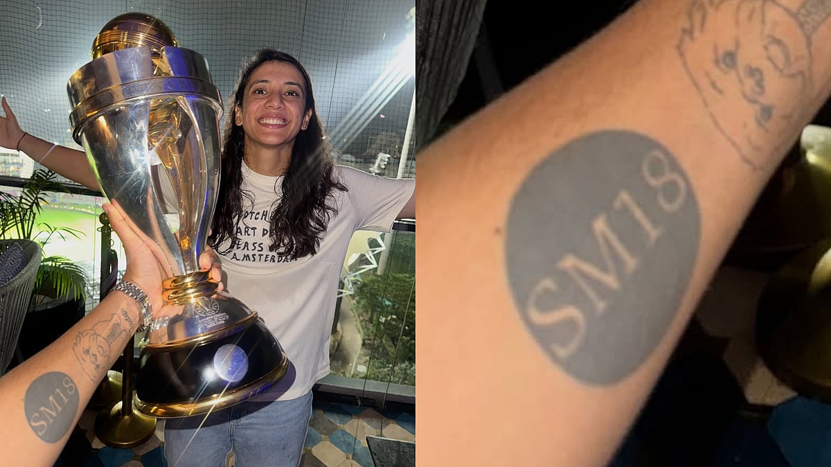Palash Muchhal Flaunts 'SM18' Tattoo Honouring Girlfriend Smriti Mandhana After Women's World Cup...