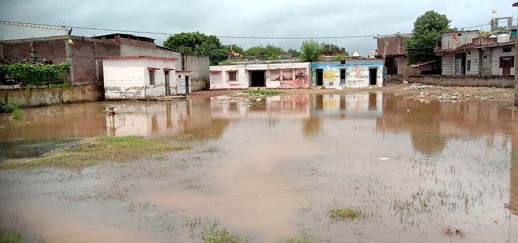 Madhya Pradesh School Becomes Pond After Rain