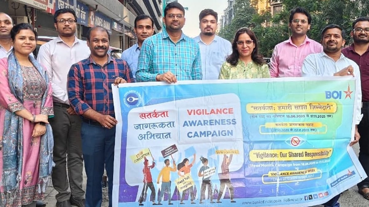 VAW 2025: BOI Bhakti Park branch conducts Walkathon