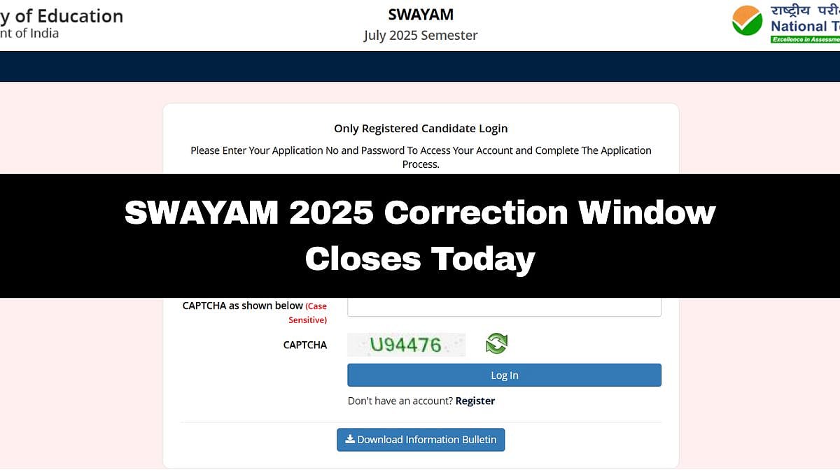 NTA SWAYAM Correction Window 2025 Ends Today; Here's How To Make Changes 