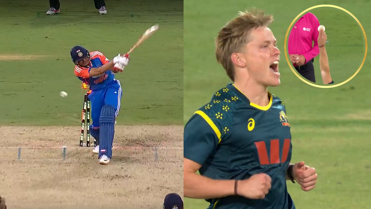 Phenomenal! Nathan Ellis Deceives Shubman Gill With A Spectacular Back-Of-The-Hand Delivery During IND Vs AUS 4th T20 Match; Video 