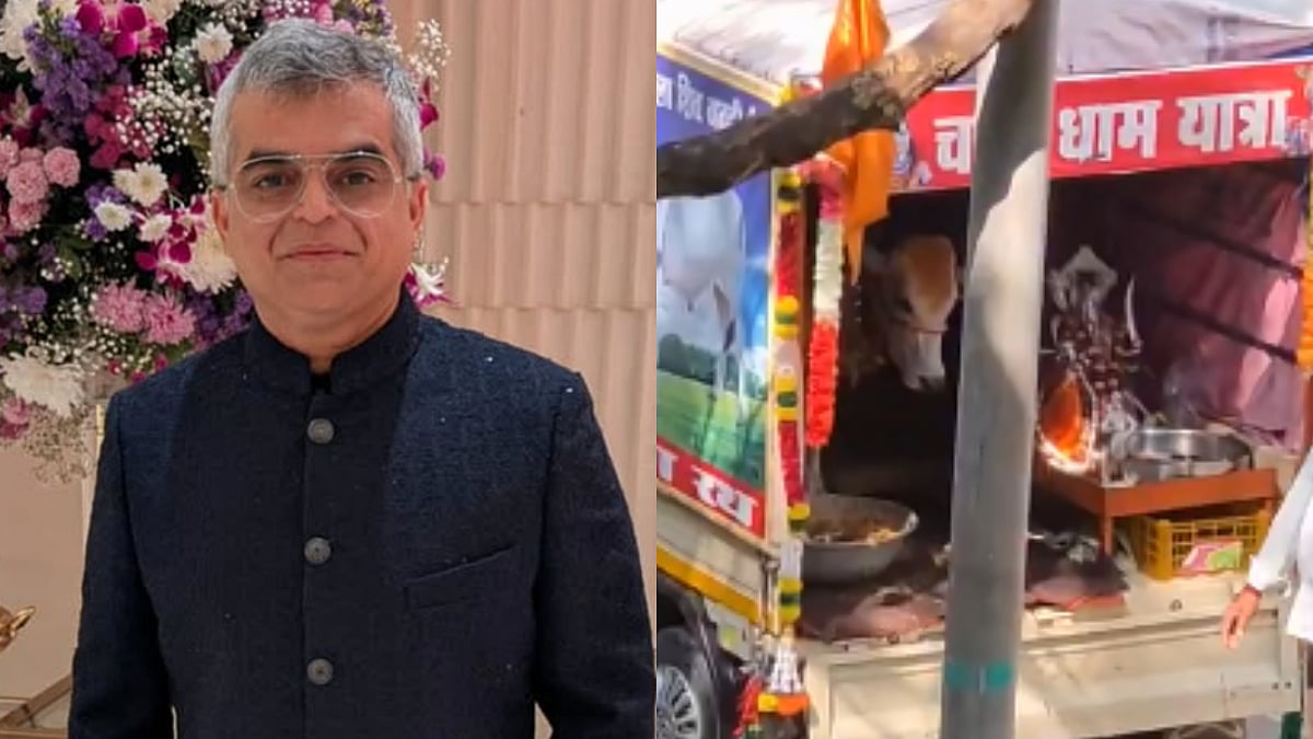 'Not Ok With Gau Mata Tied Up In Tempo': Comedian Atul Khatri Shares Video Of A Mobile Temple In...