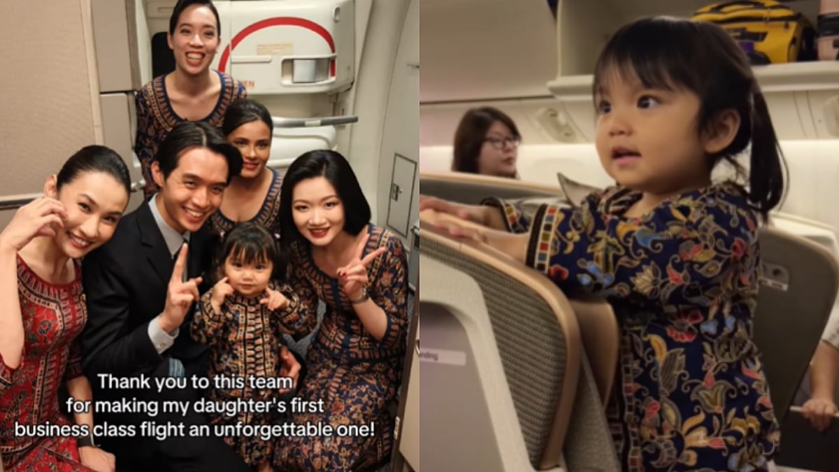 Singapore Airlines 'Hires' 22-Month-Old Air Hostess? Viral Video Shows Adorable Toddler Serving Passengers Mid-Air 