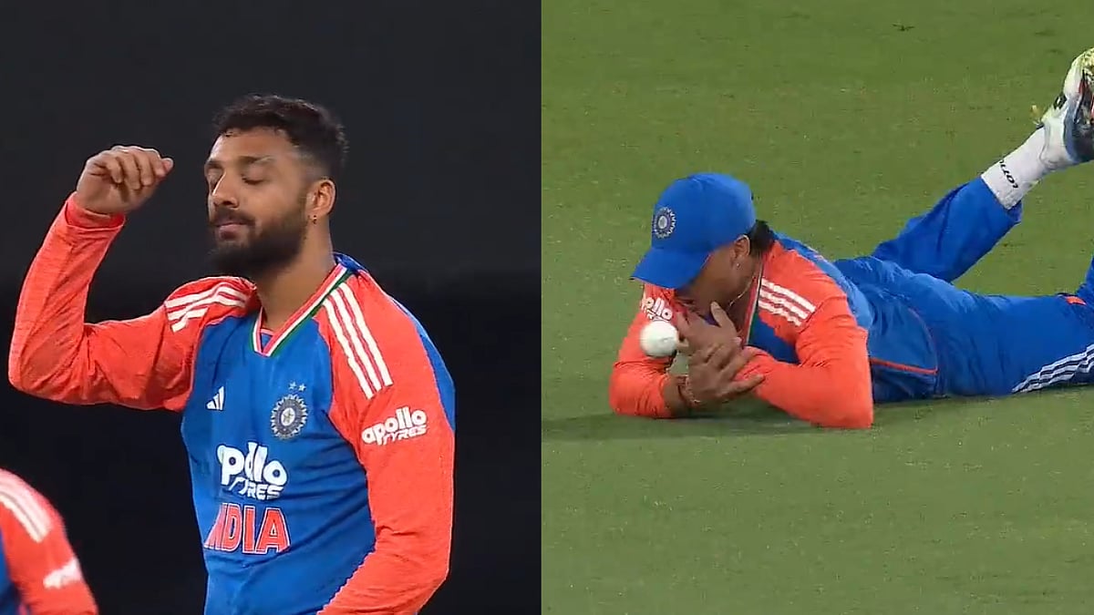 IND Vs AUS 4th T20 Match: Varun Chakravarthy's Reaction Goes Viral After Abhishek Sharma Drops Mitchell Marsh's Catch; Video 