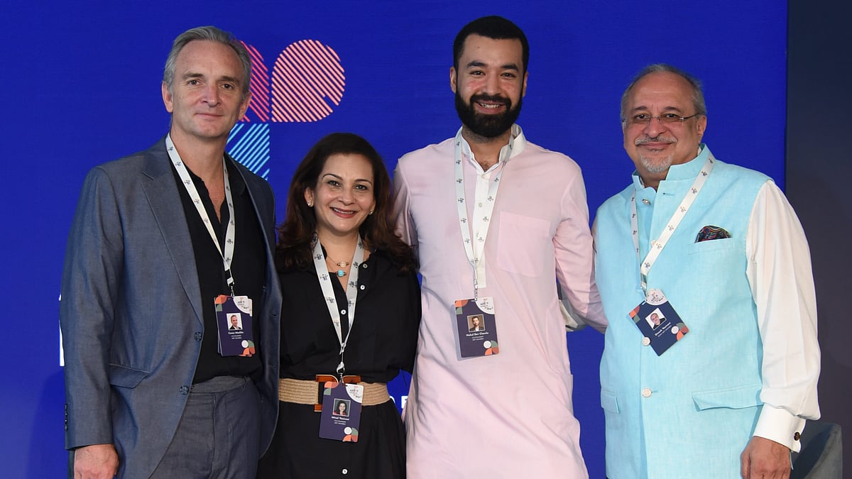 L-R_ Conor Macklin, Minal Vazirani, Nakul Dev Chawla, Dinesh Vazirani, Co - Founders of Art Mumbai 2024 