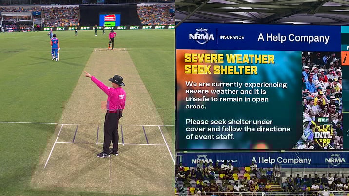 No Rain But Play Stopped In IND vs AUS 5th T20I - What Do ICC Rules Say About Lightning Strikes? 