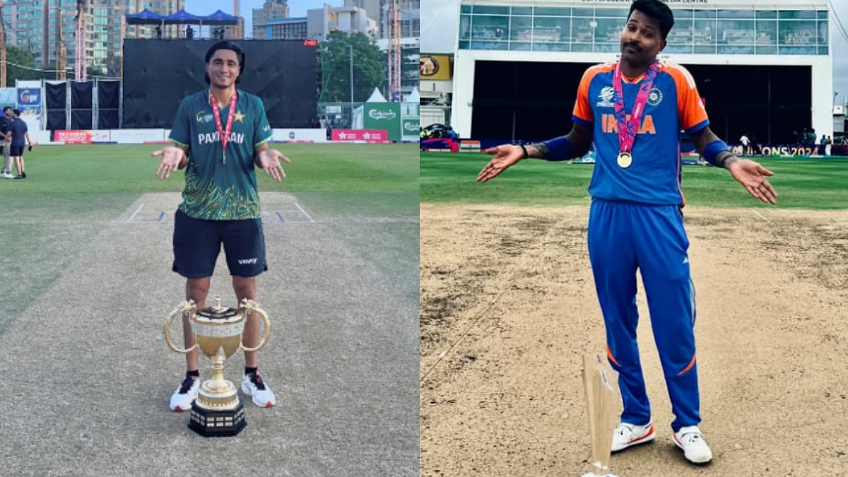 'Bhai Kuch Toh Sharam Karo': Netizens Troll Muhammad Shahzad For Imitating Hardik Pandya's Celebration After Winning Hong Kong Sixes Trophy 