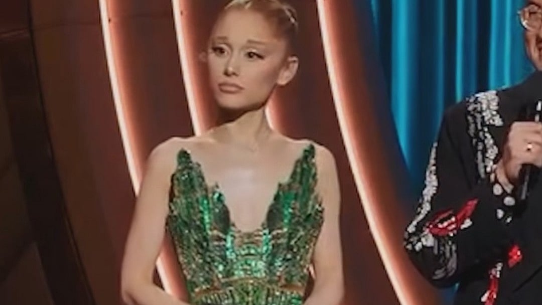 Ariana Grande Dazzles In Indian Designer Rahul Mishra's Handcrafted Emerald Gown For Wicked: Part Two 