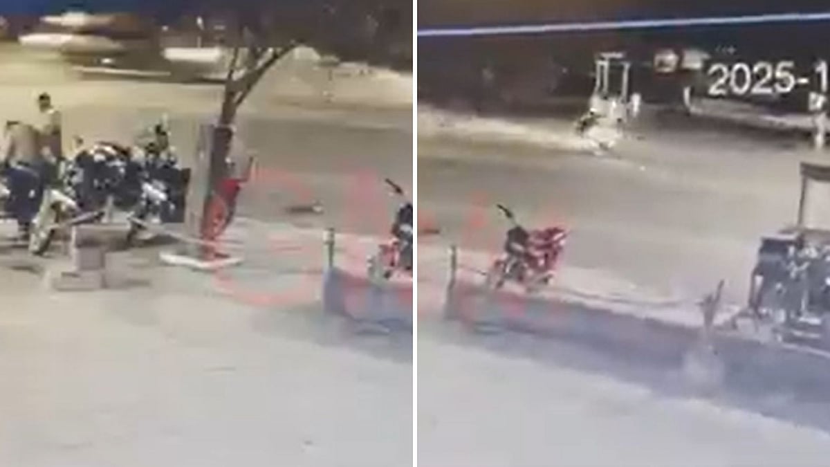 Gujarat: Speeding BMW Driven By A Man Kills 20-Year-Old Biker Near Rajkot's Crystal Mall; Shocking CCTV Footage Surfaces 