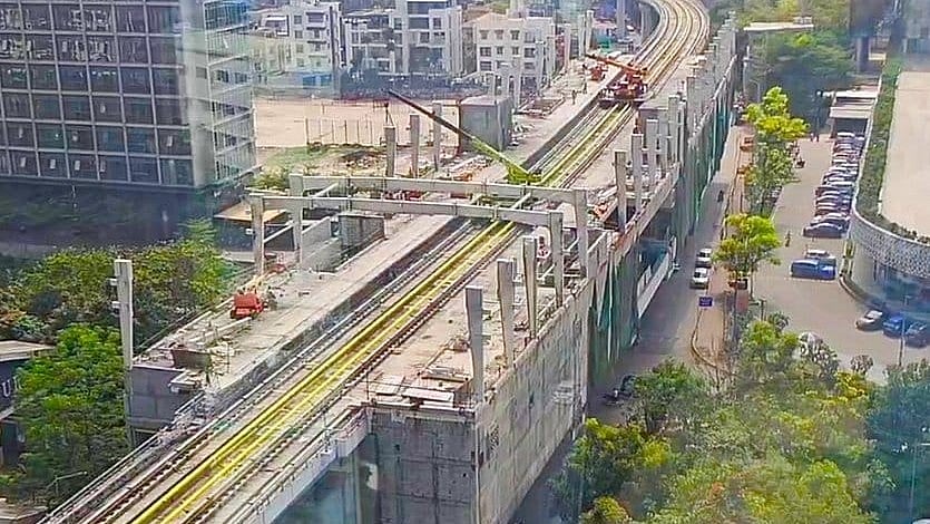 Pune: Balewadi High Street Metro Station Roof Work Kicks Off As Line 3 Construction Gains Pace