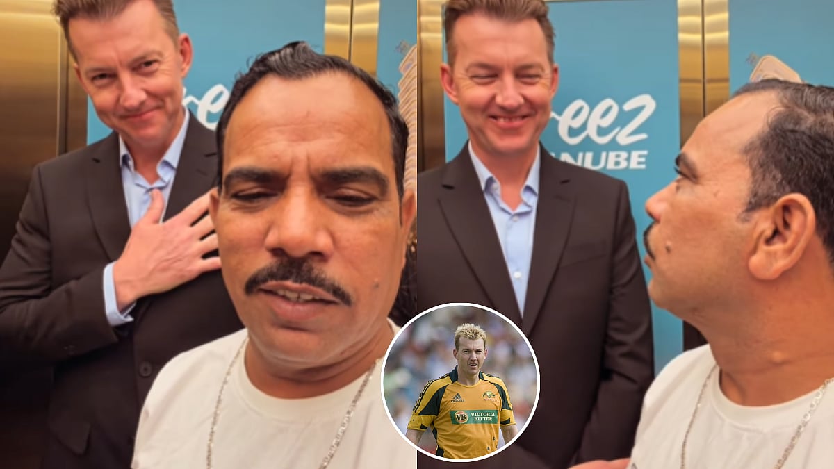 '10 Wala Biscuit Kitne Ka Hain...': Indian Influencer Asks Former Aussie Cricketer Brett Lee In Hilarious Lift Encounter | Watch 