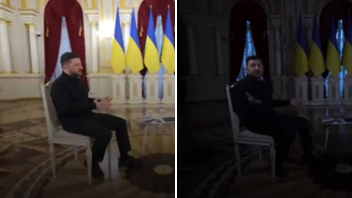 'These Are Our Conditions Of Life': Volodymyr Zelensky Gets Disrupted Twice By Power Cuts Mid-Interview At Kyiv’s Mariinsky Palace | VIDEO 