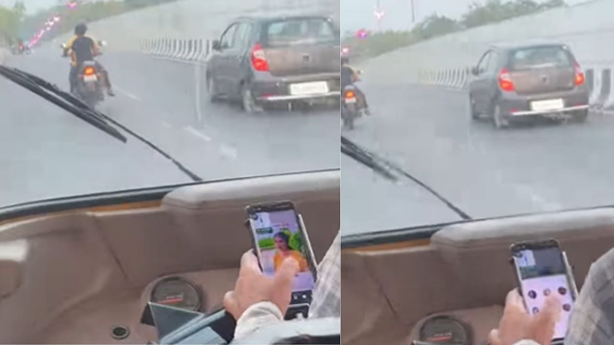 'Reelpagluu': Netizens React To Viral VIDEO Of Auto Driver Scrolling While Driving In Bihar