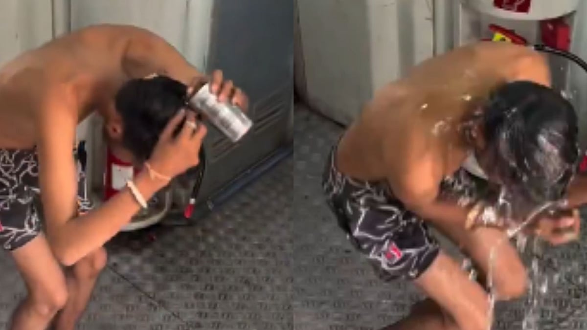 Youth Creates Reel Bathing In Train Coach At Jhansi Station; Apologises After Railway Action - VIDEO