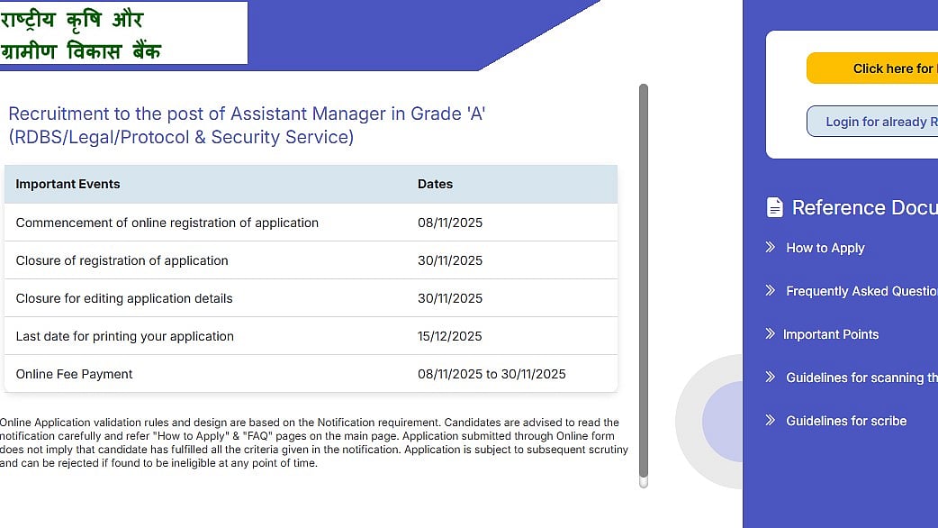 NABARD Recruitment 2025: Application Open For 91 Grade A Assistant Manager Posts At nabard.org; Check Details Here 