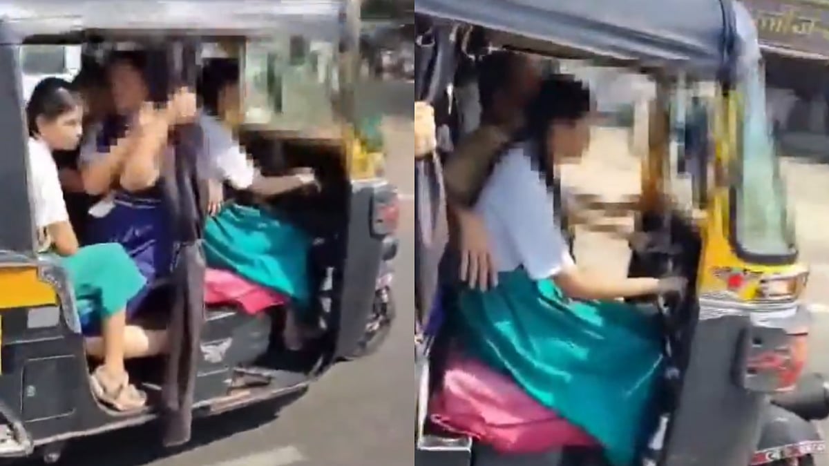 WATCH: Minor Girl Spotted Driving School-Auto Rickshaw While Several Students Sit Inside In Khopoli; Police Take Immediate Action 