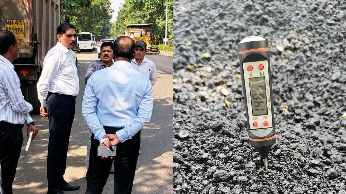 Navi Mumbai Civic Drive: NMMC Chief Dr Kailas Shinde Conducts Surprise Inspection Of Seawoods Road Works, Orders Completion Within 10 Days 