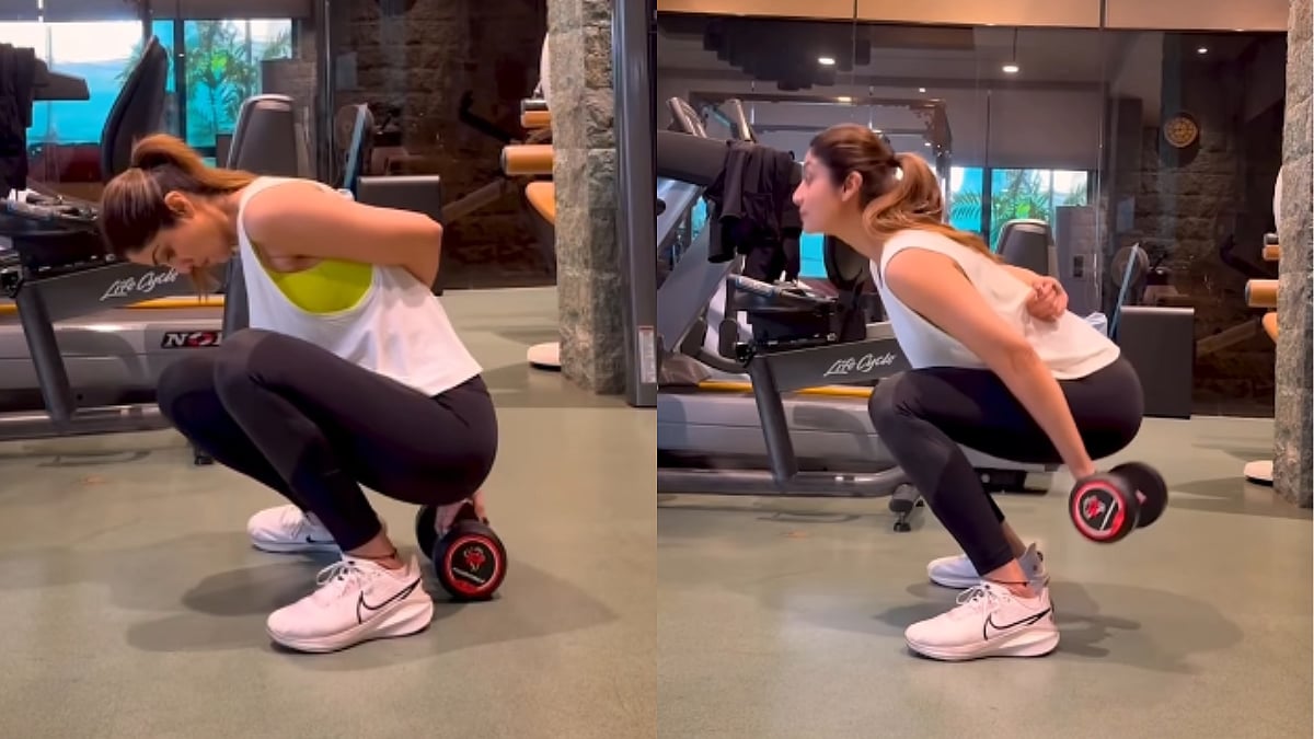 WATCH: Shilpa Shetty's Dumbbell Challenge At 50 Goes Viral; Bollywood Actress Says 'Looks Easy...' 