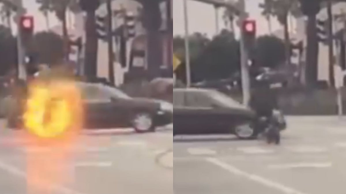 Video: Cyclist Engulfed In Flames After Crashing Into Car’s Fuel Tank In California