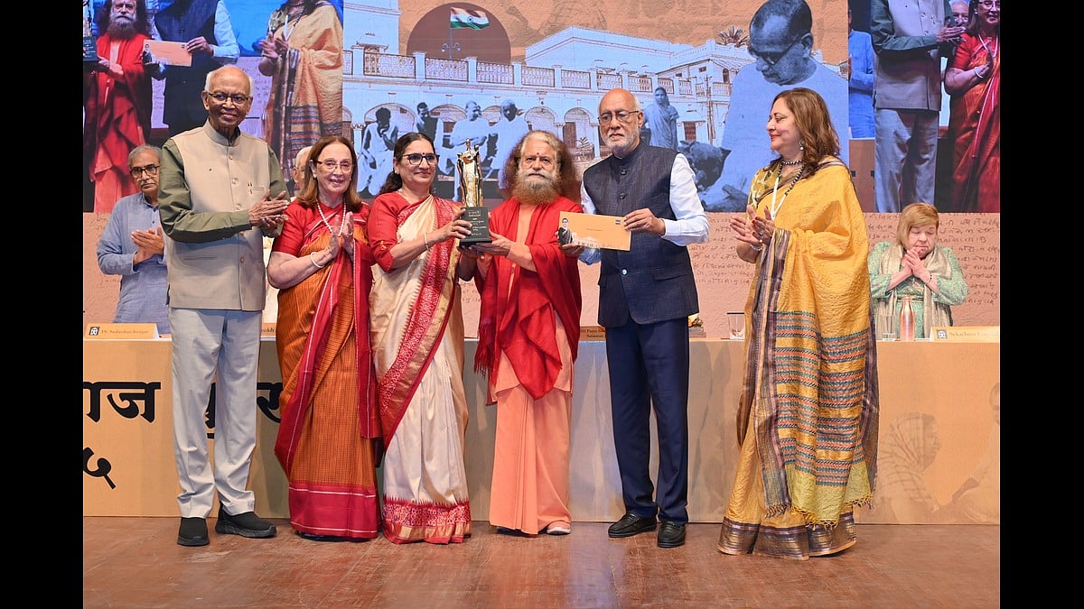 Triveni Acharya felicitated with Award for Development and Welfare of Women and Children at 47th Jamnalal Bajaj Awards