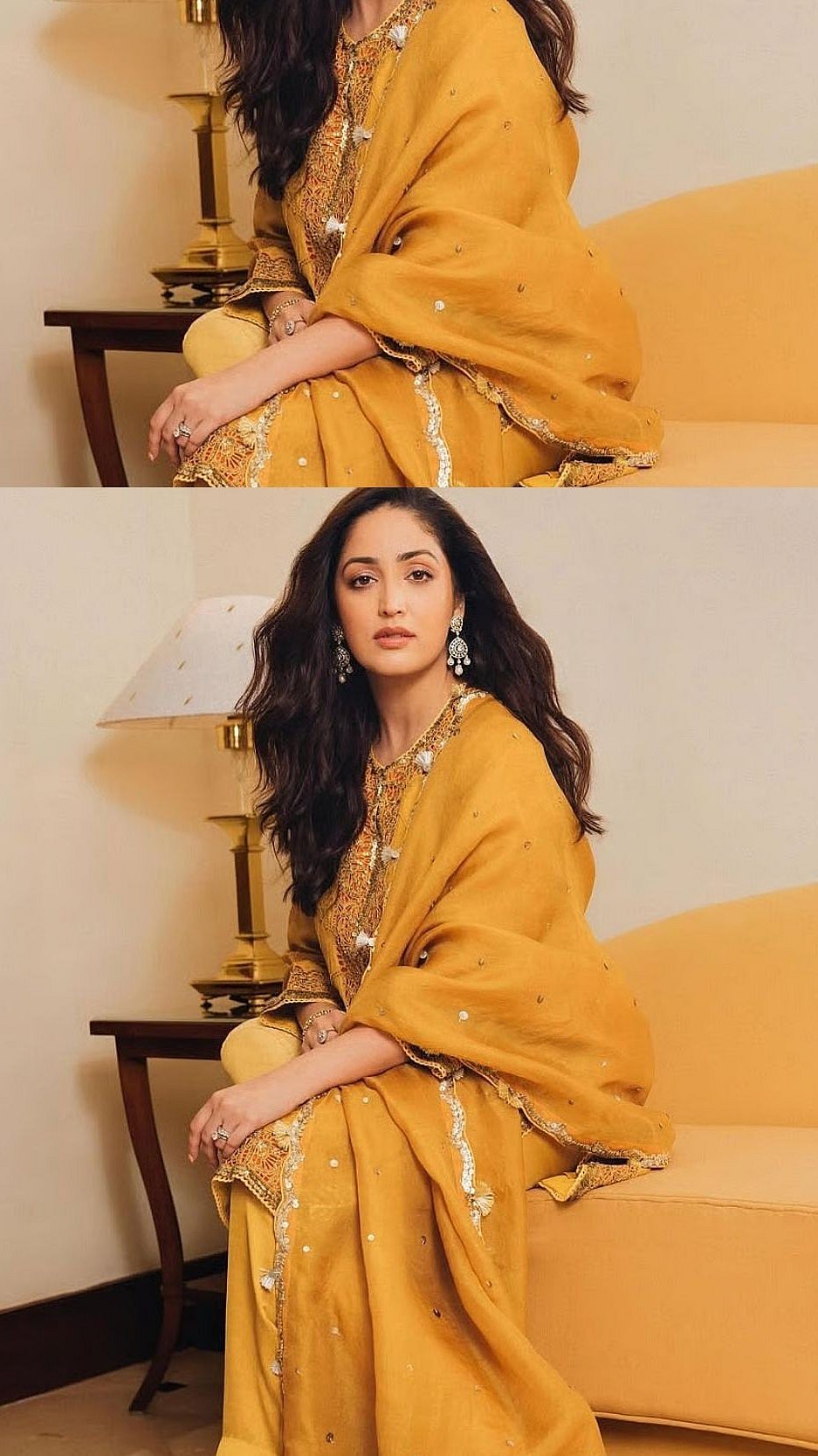 Yami Gautam Dons ₹118,999 Mustard Yellow Kurta Set For Haq Promotions