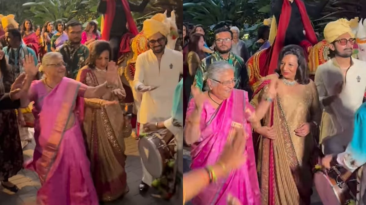 Sudha Murty Shakes A Leg At Kiran Mazumdar Shaw's Nephew's Baraat In Bengaluru: Watch Viral Video 