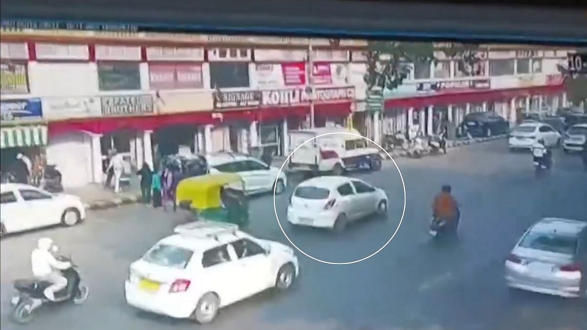 Delhi Blast Case: CCTV Shows Dr Umar Mohammad Driving Explosive-Laden Car In Connaught Place Before Heading To Red Fort Area 