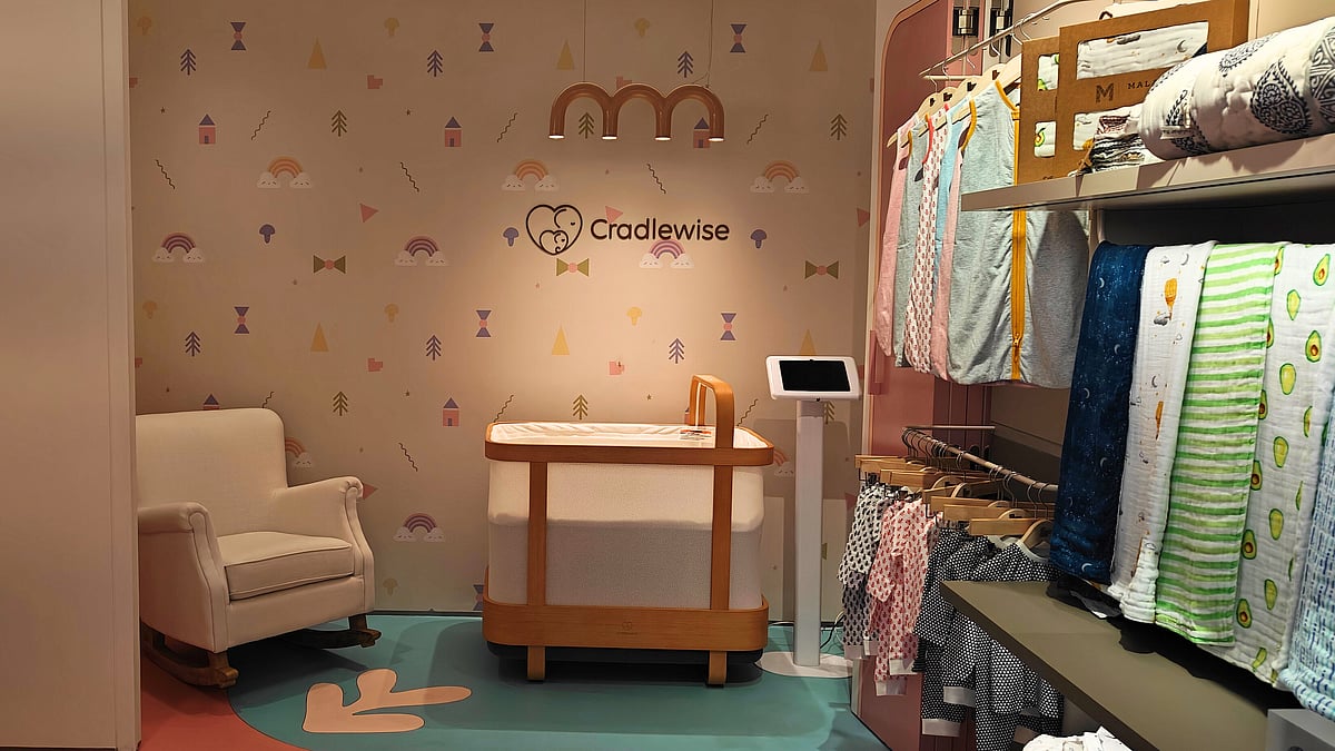 A cosy room with a sliding door for moms wanting to take a break to breastfeed their babies