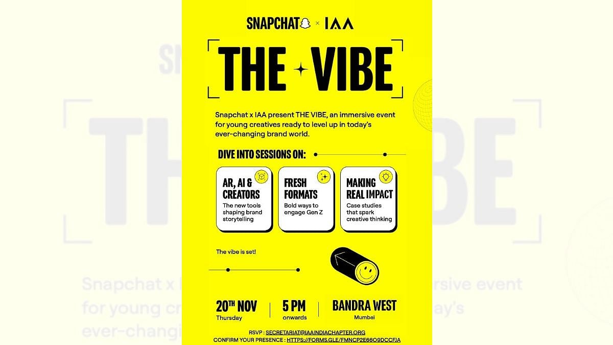 IAA And Snapchat India Present ‘THE VIBE’: Immersive AR- Led Experience For Next-Gen Creatives