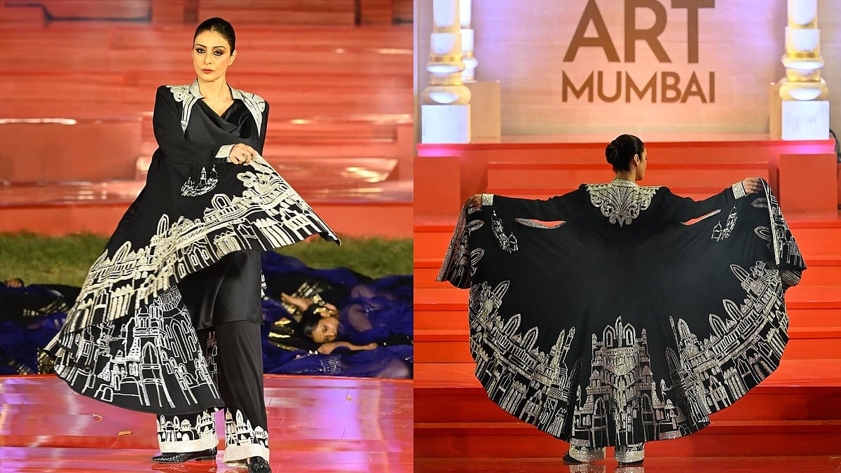 Tabu's Bold Ramp Walk For Abu Jani Sandeep Khosla In Black Cape Steals The Show At Fashion Event In Mumbai 