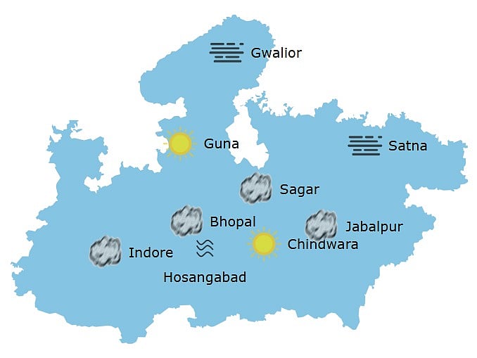 Weather in Madhya Pradesh at 10 am