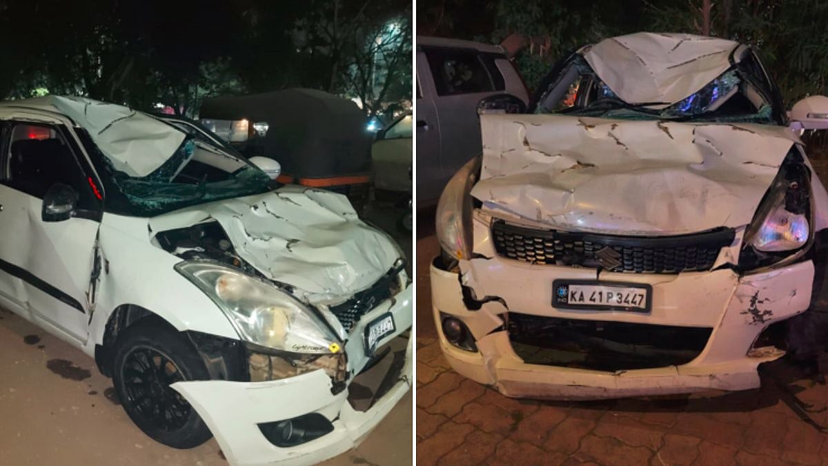 Kharghar Accident: Swift Crashes Through Bridge Railing, Drops Into Creek After Creta Hit; Driver Declared Dead 