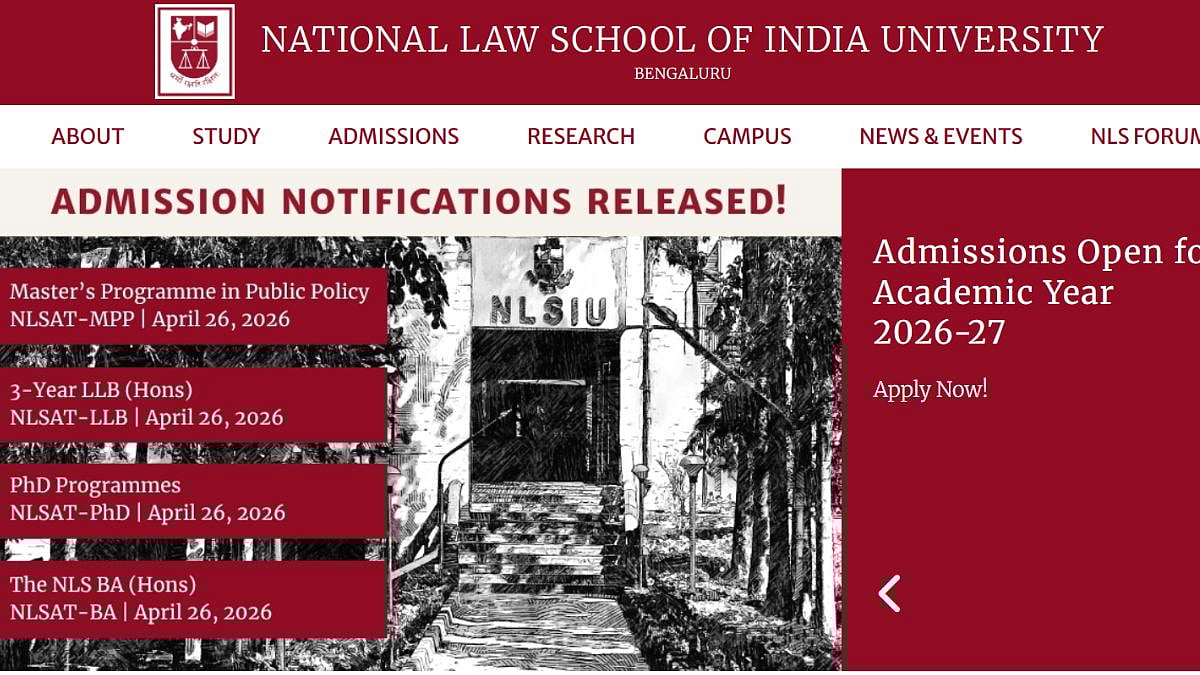 NLSAT 2026 Registration Begins: NLSIU Opens Applications For LLB, BA, Master’s & PhD Courses; Here's How To Apply 