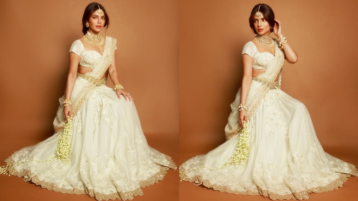 Priyanka Chopra Unleashes Her 'Inner Devi' In Royal Lehenga At Globetrotter Event For S.S. Rajamouli's Varanasi Reveal 