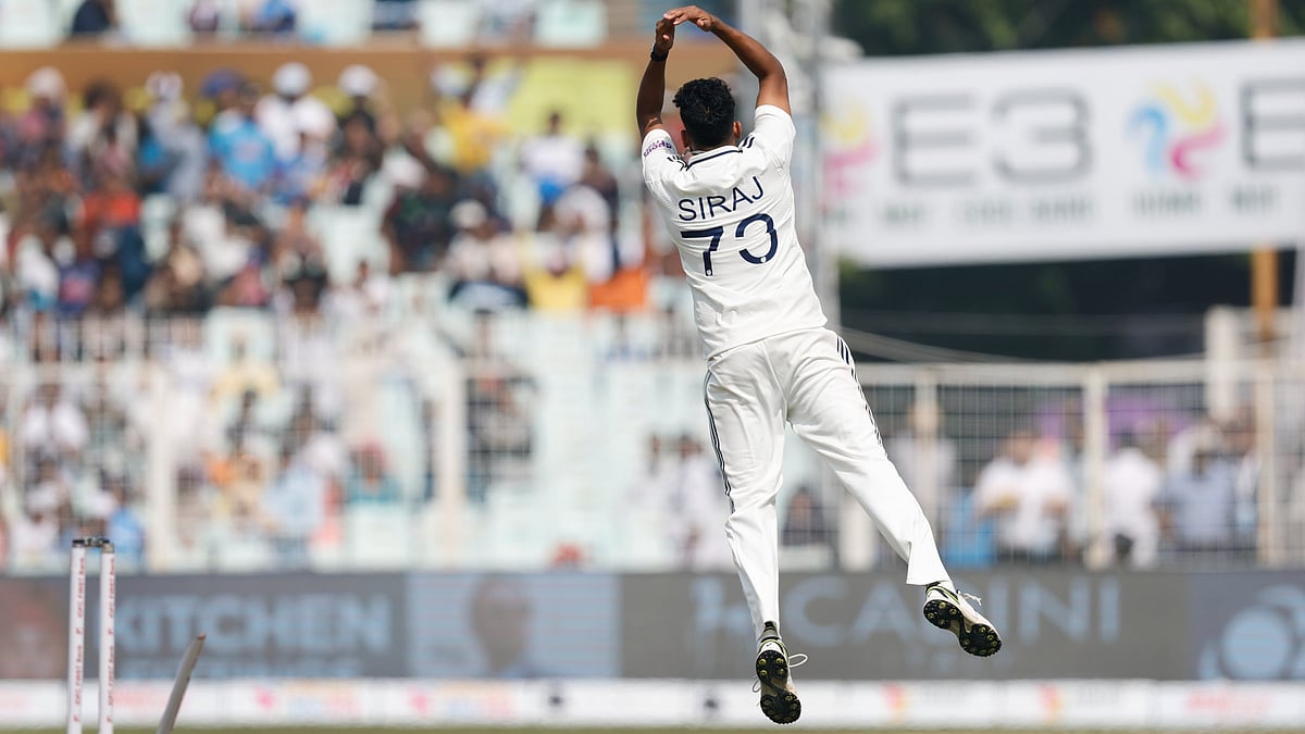 IND vs SA 1st Test: Mohammed Siraj BREAKS STUMPS, Hits Ronaldo's SIUU Celebration At Eden Gardens;...