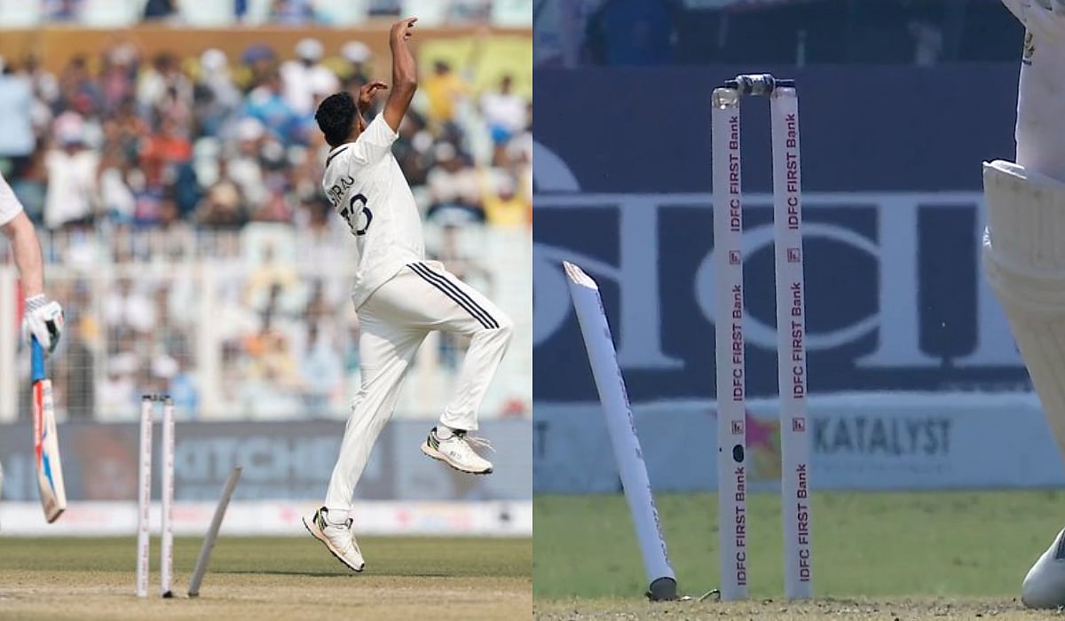 IND vs SA 1st Test: Mohammed Siraj BREAKS STUMPS, Hits Ronaldo's SIUU Celebration At Eden Gardens; Video 